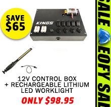 12V Control Box + Rechargeable Lithium LED Worklight