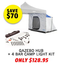 Gazebo Hub + Illuminator 4 Bar Camp Light Kit