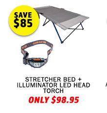 Stretcher bed + Illuminator LED Head Torch