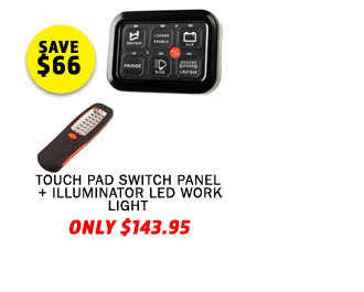 Touch Pad Switch Panel + Illuminator LED Work Light
