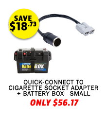 Quick-Connect to Cigarette Socket Adapter + Battery Box - Small