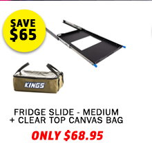 Fridge Slide - Medium + Clear Top Canvas Bag 