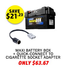Maxi Battery Box + Quick-Connect to Cigarette Socket Adapter