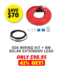 50A Wiring Kit + 6m Solar Extension Lead