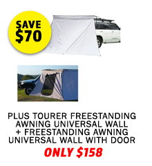 Plus Tourer Freestanding Awning Universal Wall + Freestanding Awning Universal Wall With Door
