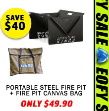 Portable Steel Fire Pit + Fire Pit Canvas Bag