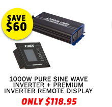 1000W Pure Sine Wave Inverter + Premium Inverter Remote Display