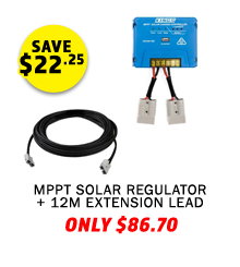 MPPT Solar Regulator + 12m Extension Lead