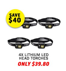 4x Plus Lithium LED Head Torch