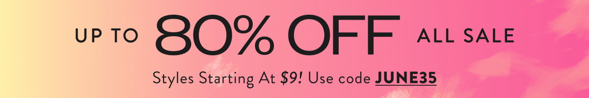 Up to 80% Off All Sale with JUNE35