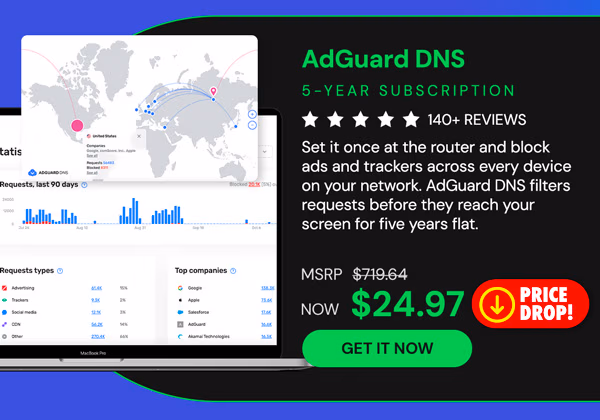 AdGuard DNS: 5-Yr Subscription