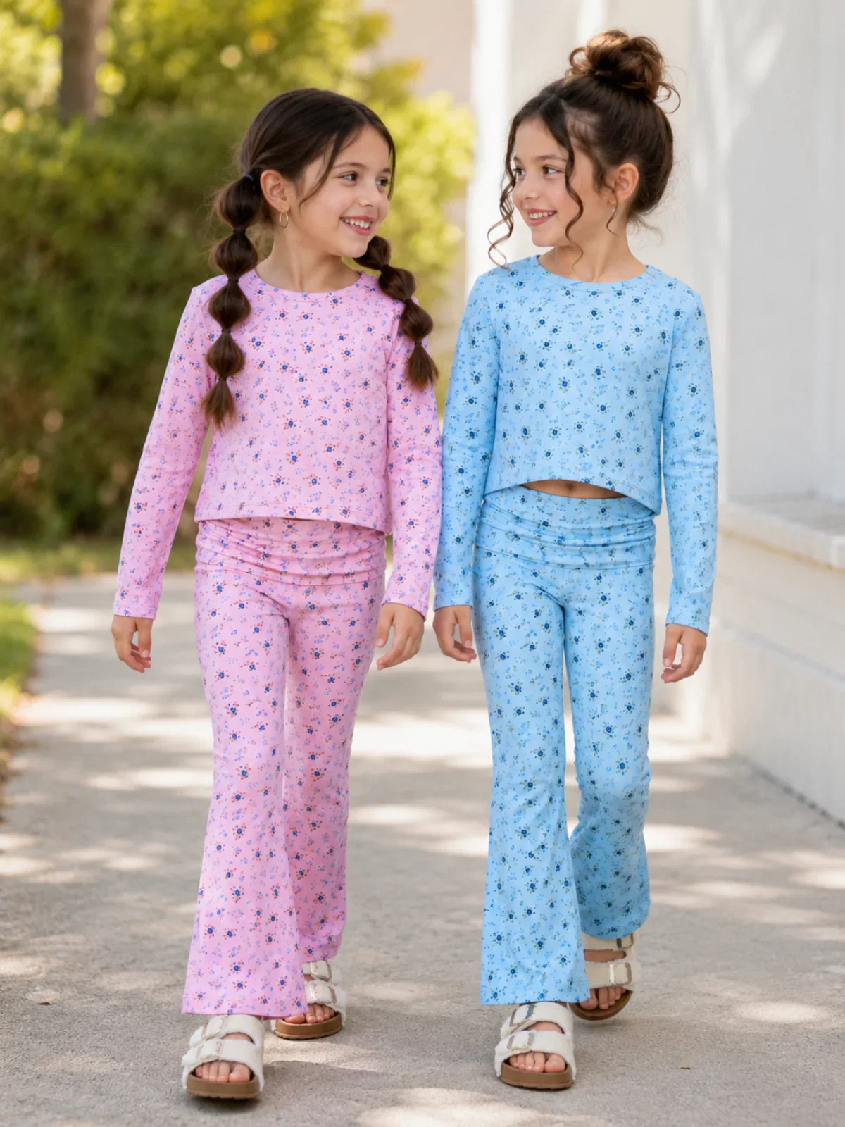 Image of Bluebell Bliss Floral Flare Pant Set