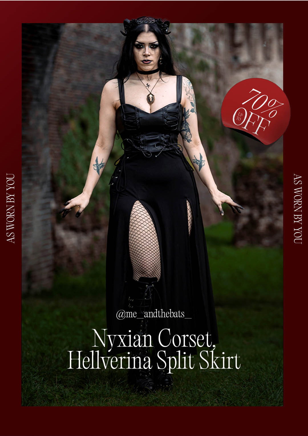 Hellverina Split Skirt