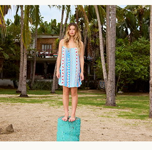 Sun Dialed Red White & Blue Mini Dress