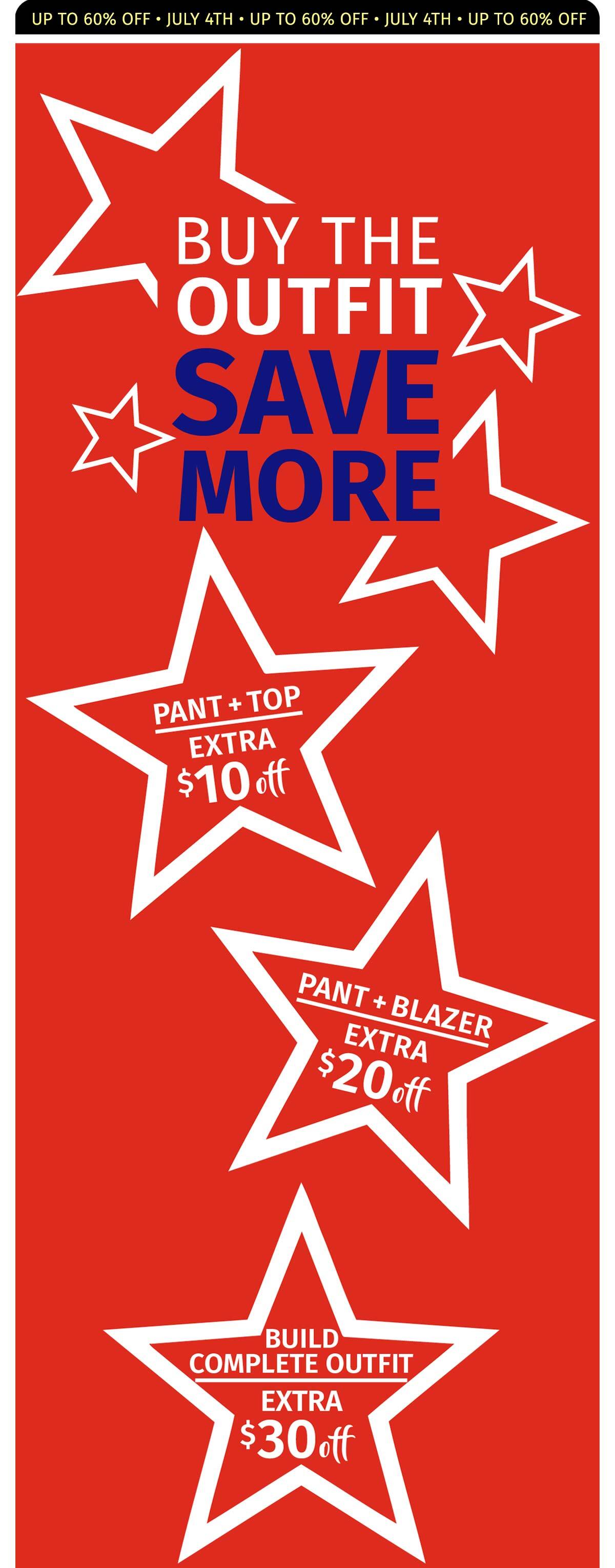 UP TO 60% OFF JULY 4TH + TAKE AN EXTRA 20% OFF SELECTED STYLES SHOP SALE NOW