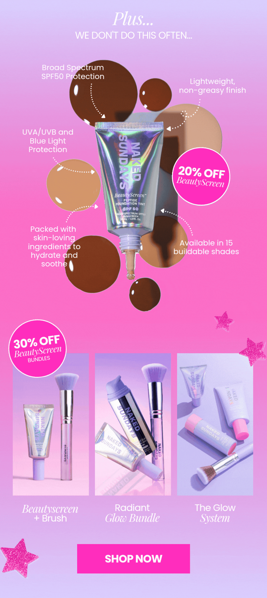 We don't do this often, 30% off BeautyScreen Bundles!