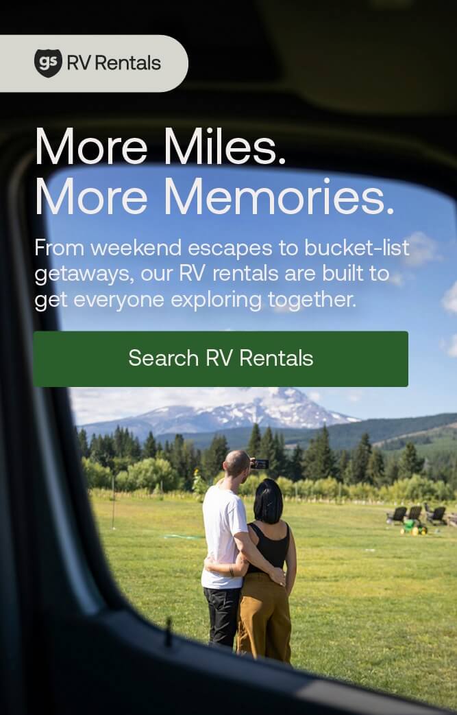 RV Rentals: More Miles. More Memories. From weekend escapes to bucket-list getaways, our RV rentals are built to get everyone exploring together. Search RV Rentals.