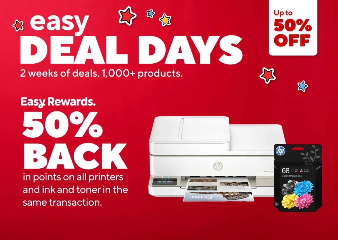 50% BIP on Printers, Ink &Toner in the same transaction