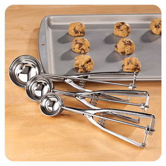 360438 Stainless Steel Cookie Scoop, Set of 3