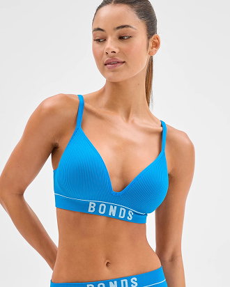 Retro rib wirefree t-shirt crop bra