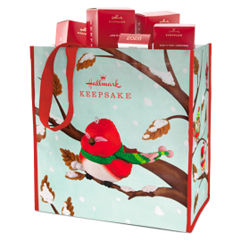 Cozy Critters ornament on tote bag.