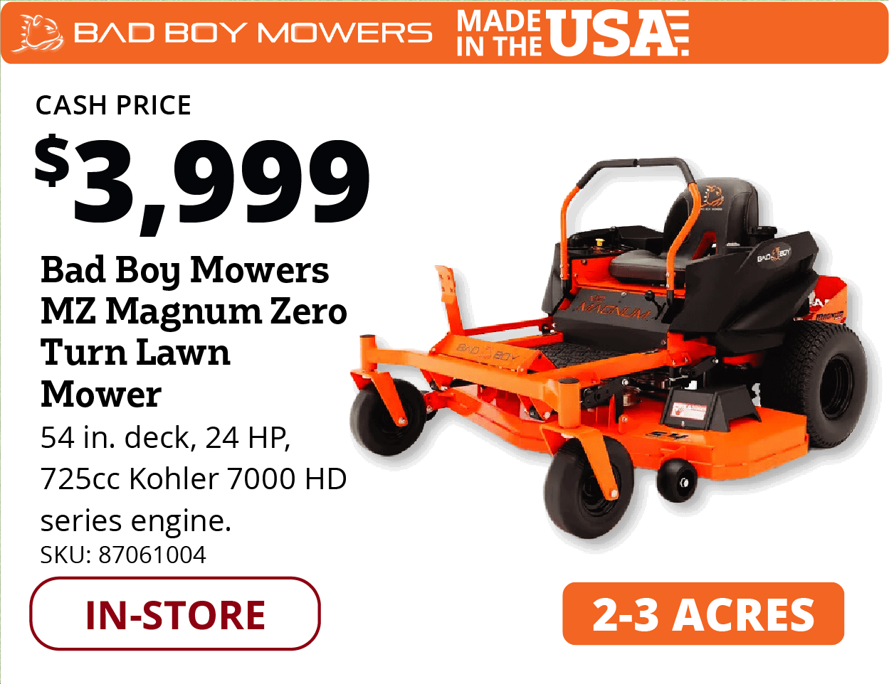 Bad Boy Mowers MZ Magnum Mower