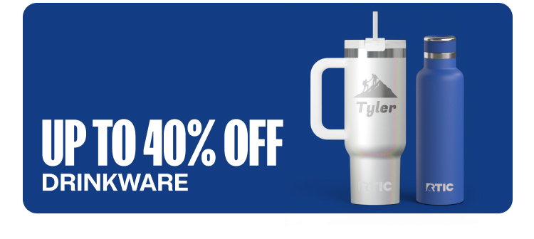 Up to 40% off drinkware 