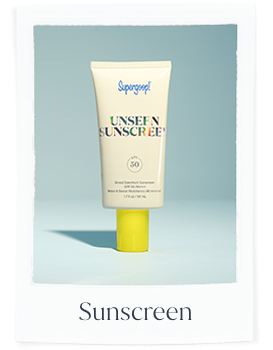 sunscreen. the image is of supergoop unseen sunscreen spf 50