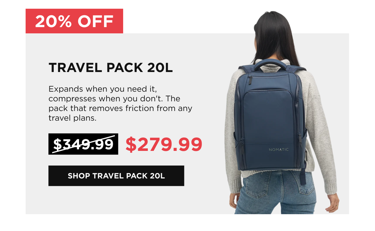 Travel Pack 20L  [SHOP TRAVEL PACK 20L]