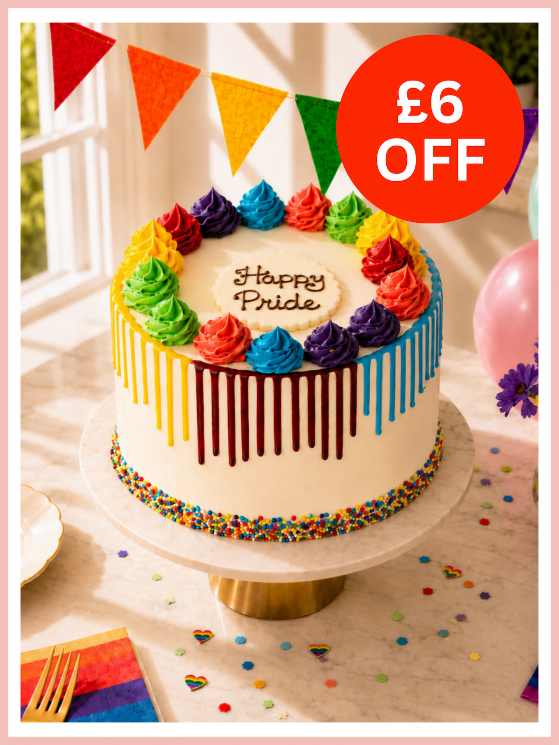 Rainbow Pride Cake 