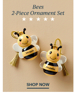 Bees 2-Piece Ornament Set  SHOP NOW