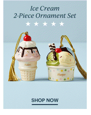 Ice Cream 2-Piece Ornament Set  SHOP NOW