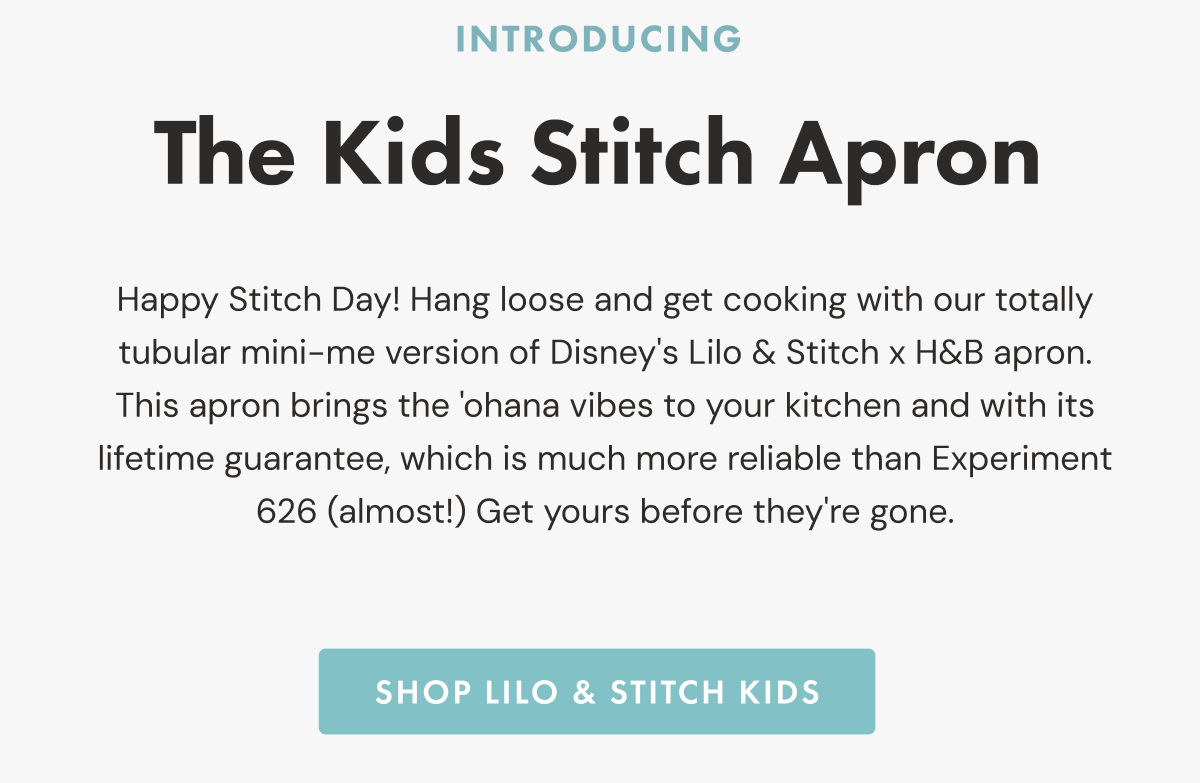 INTRODUCING | The Kids Stitch Apron | SHOP LILO & STITCH KIDS