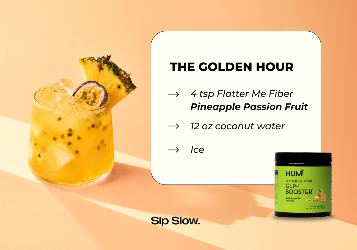 Flatter Me Fiber Pineapple Passion Fruit - GLP-1 Booster made for summer moments