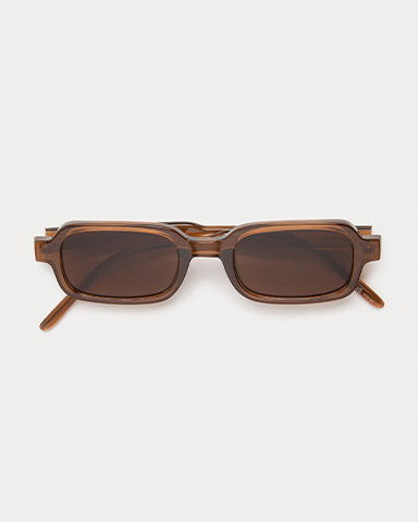 Brown Lugged Rectangle Sunglasses
