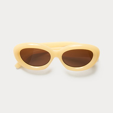  Yellow Oval Chunky Sunglasses