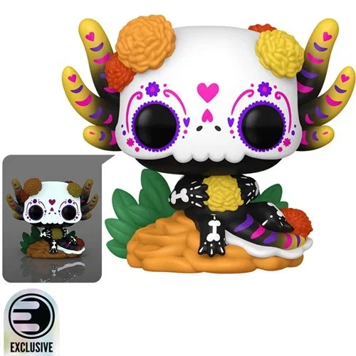 Dia De Los Muertos Ajolote Glow-in-the-Dark Funko Pop! Vinyl Figure #104 - Entertainment Earth Exclusive