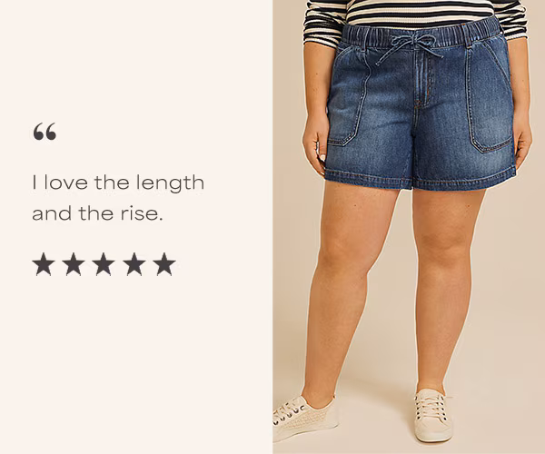 “I love the length and the rise. Model wearing maurices clothing.