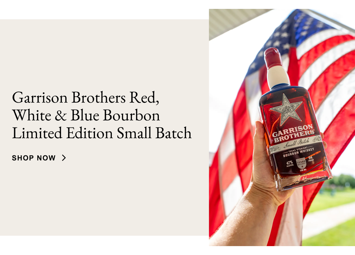 garrison brothers red, white & blue bourbon limited edition small batch