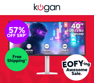 Kogan Infinity 40" Curved Ultrawide WUHD 5K2K 180Hz USB-C 90W PD Gaming Monitor  Product Image