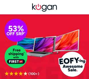 Kogan XPRESSO 14" Full HD Pro Dual Screen Tri-Fold Portable Monitor for 14” - 17” Laptops (1920 x 1080) Product Image