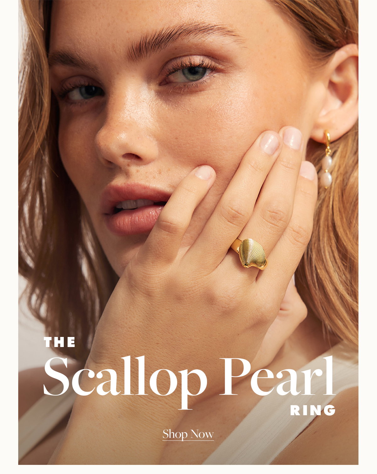 The Scallop Pearl Ring