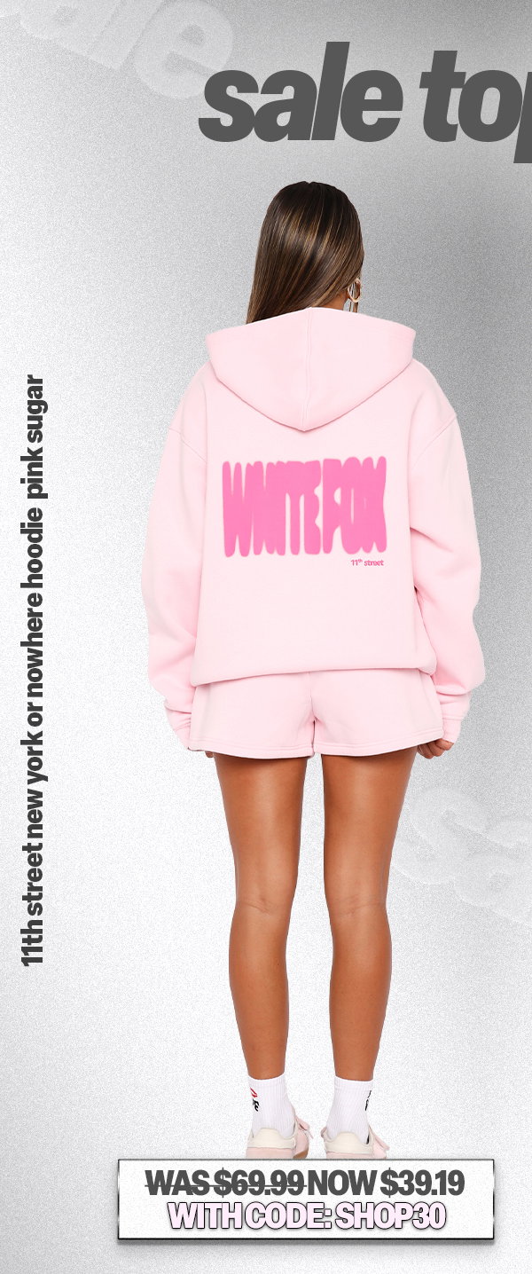 11TH STREET NEW YORK OR NOWHERE HOODIE PINK SUGAR