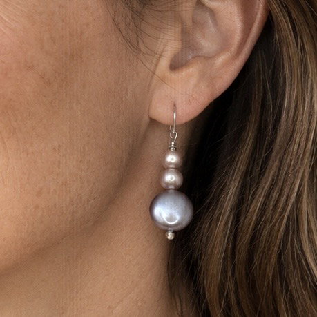 The Rosalie Pearl Earrings – Blush Freshwater Pearls | Handmade in California