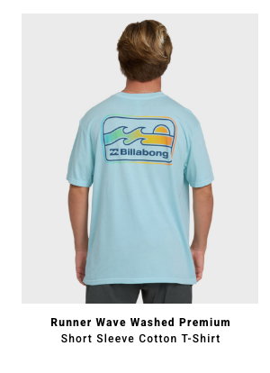Runner Wave Washed Premium Short Sleeve Cotton T-Shirt