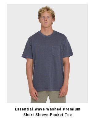 Essential Wave Washed Premium Short Sleeve Pocket Tee
