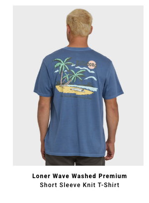 Loner Wave Washed Premium Short Sleeve Knit T-Shirt