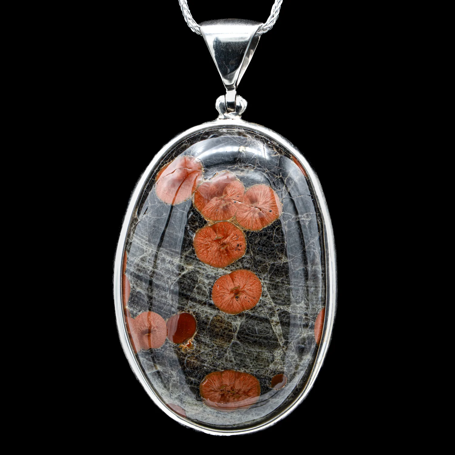 Image of Red Planet Obsidian Pendant - 1.733"