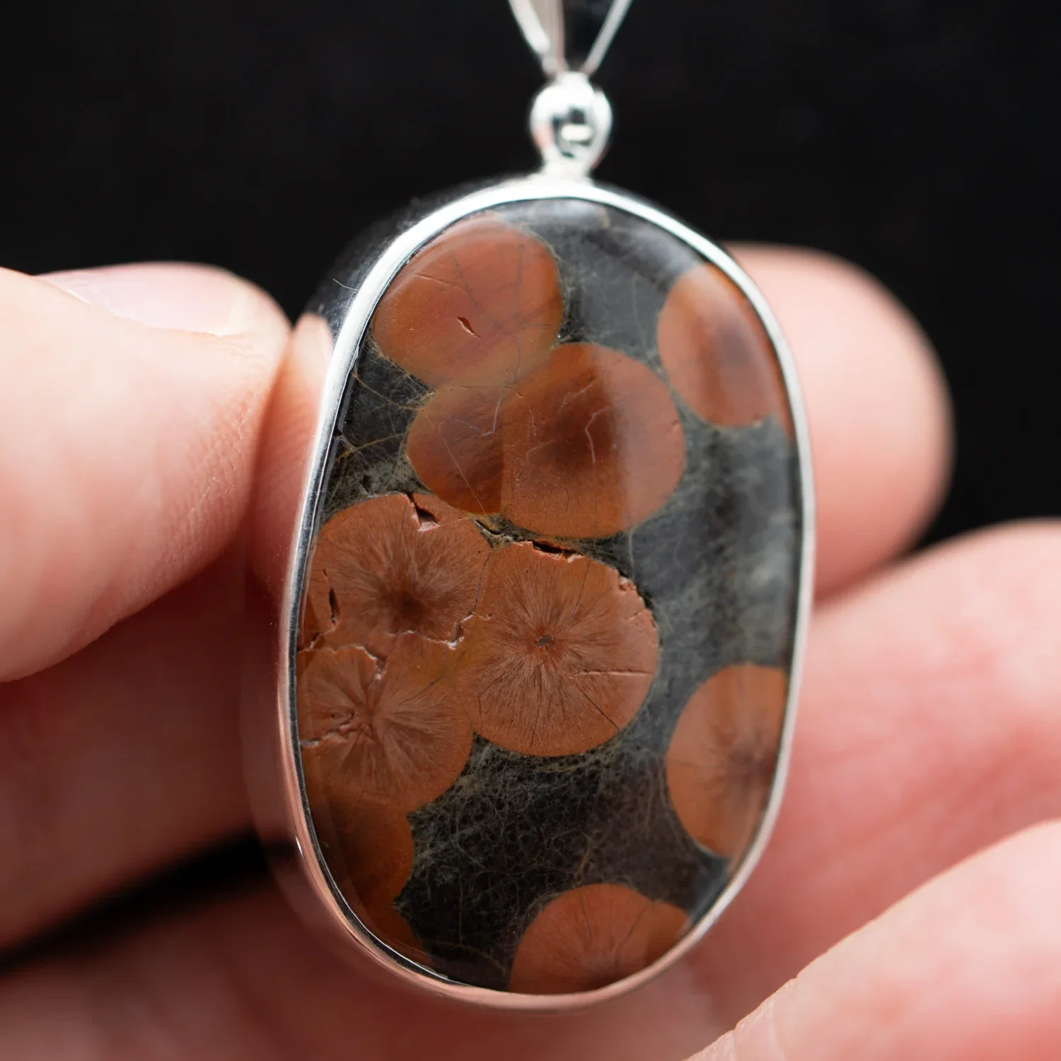 Image of Red Planet Obsidian Pendant - 1.293"
