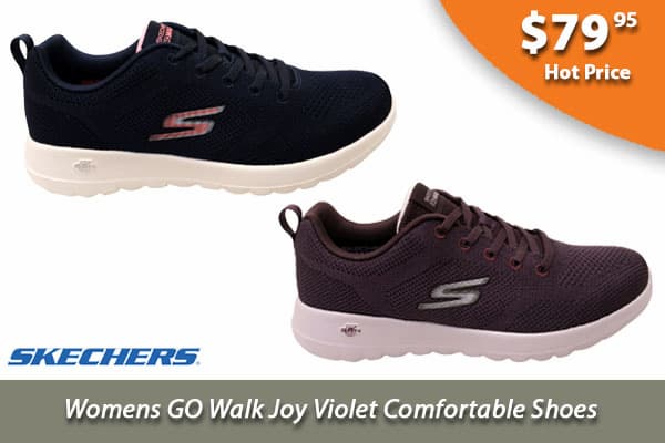 Skechers Womens GO Walk Joy Violet Comfortable Shoes
